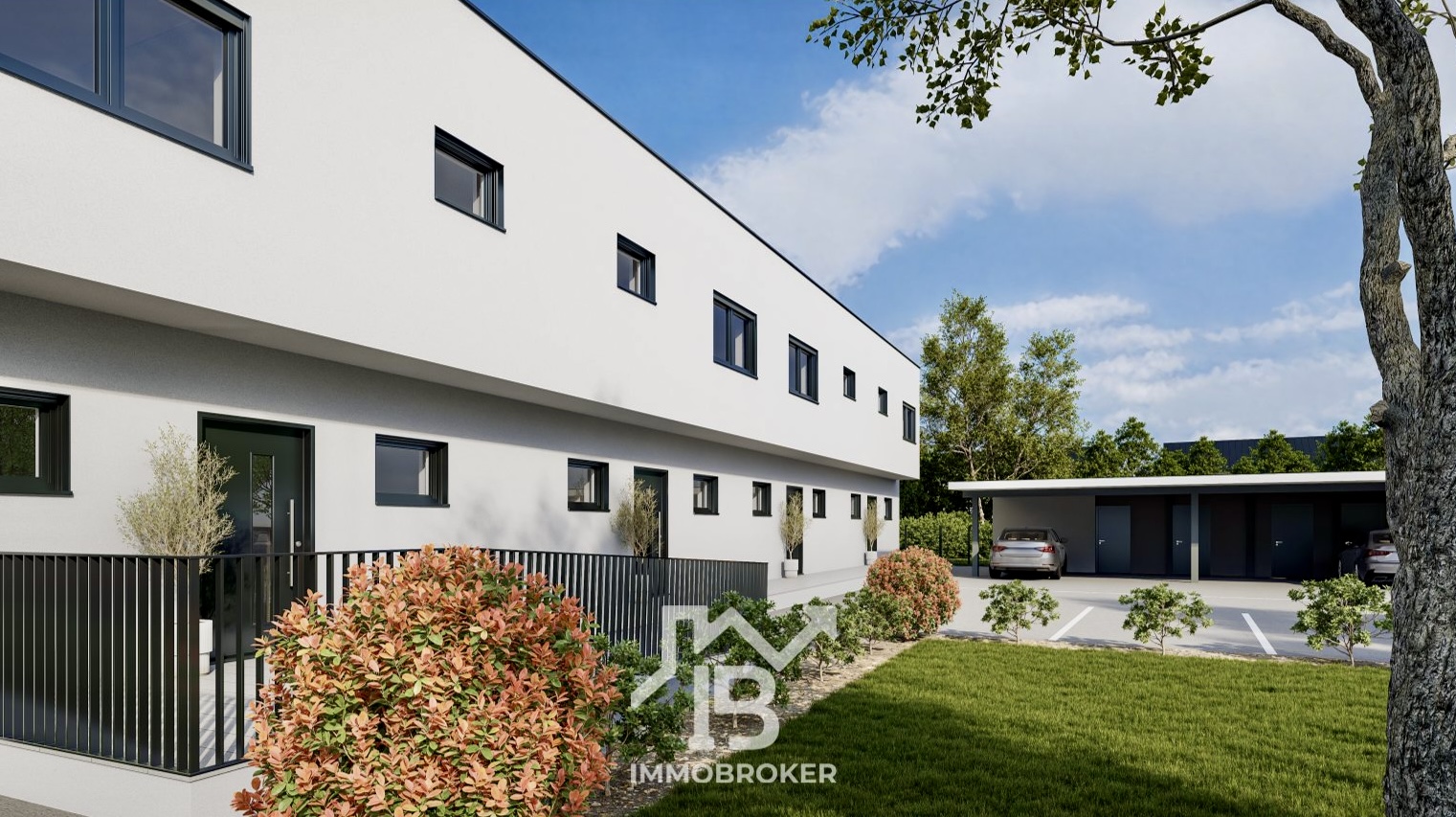 Seitliche Carportsicht