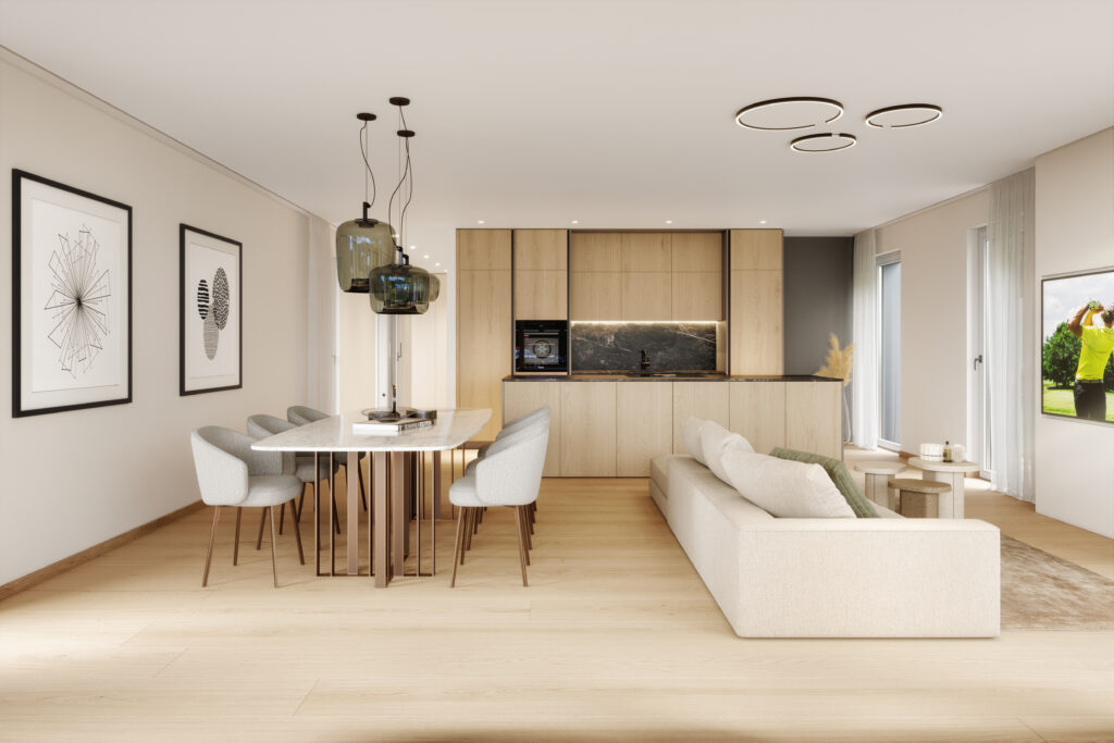 Architekturvisualisierung Nobilis Wörthersee Interior EG_A01_wohnen1