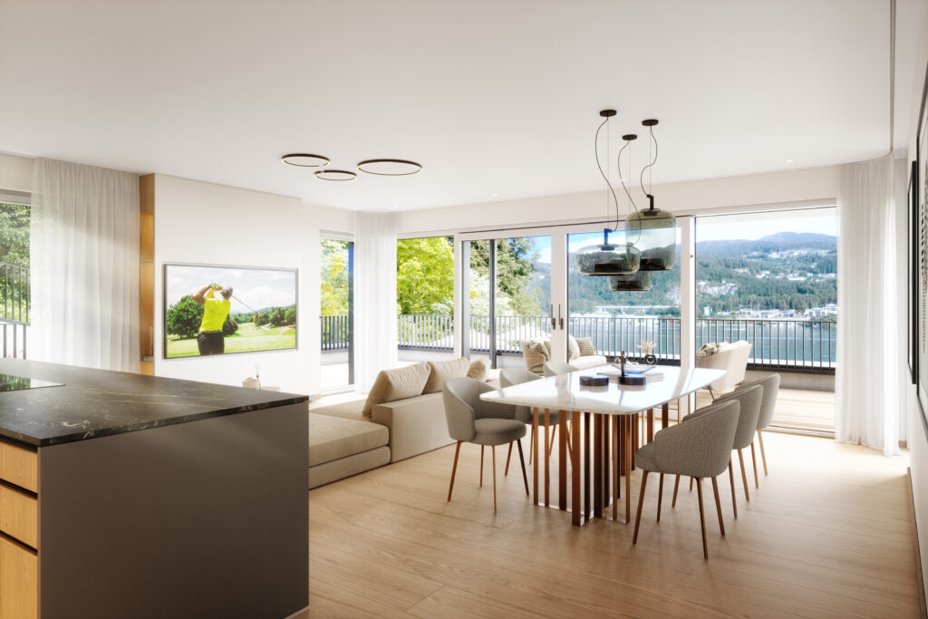 Architekturvisualisierung Nobilis Wörthersee Interior EG_A01_wohnen3